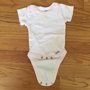 Gerber Baby Pink & White Striped Onesie